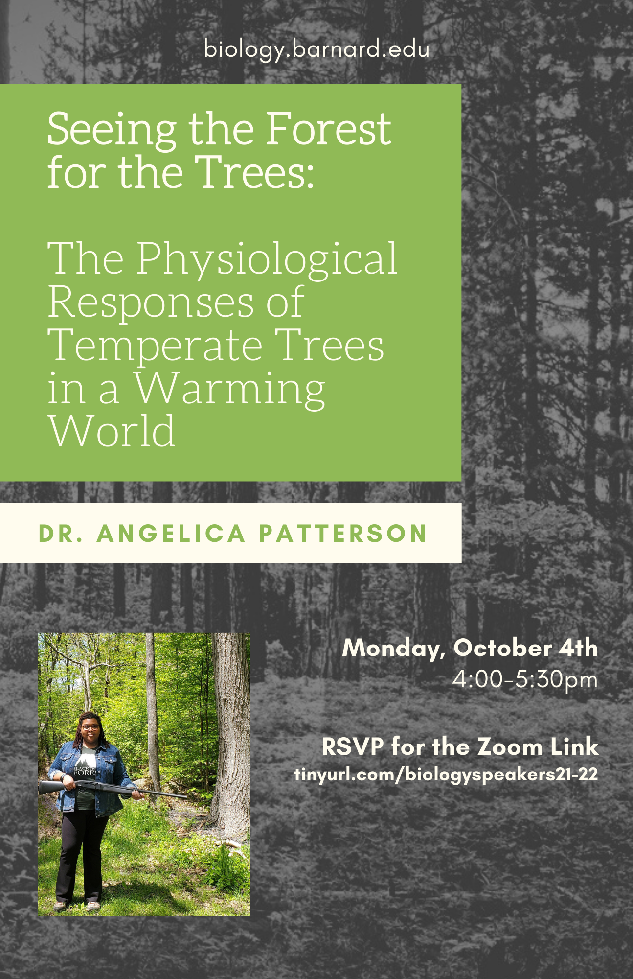 Dr. Angelica Patterson Seminar Flyer