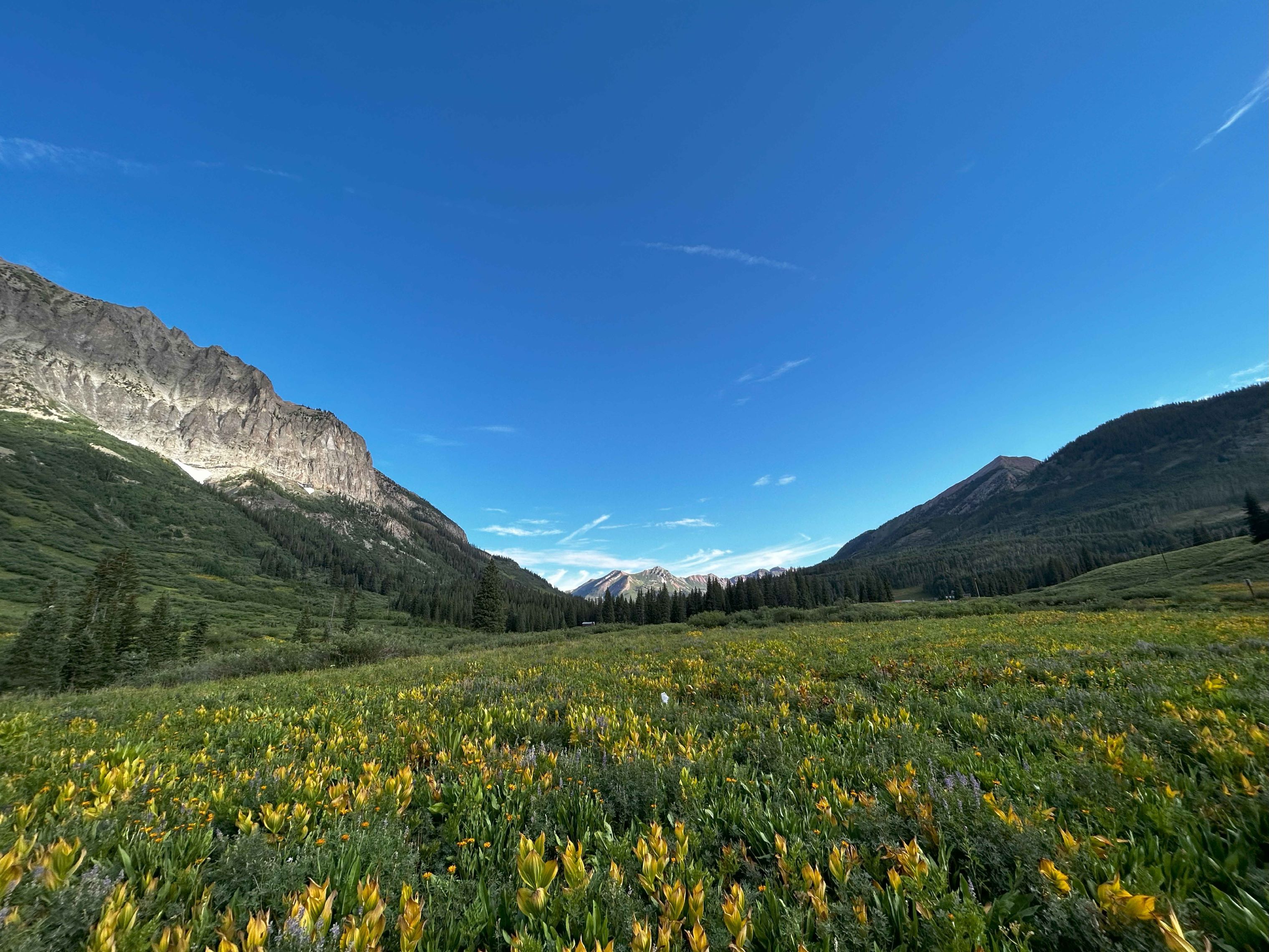 A view of the Rocky Mountains in Gunnison Colorado