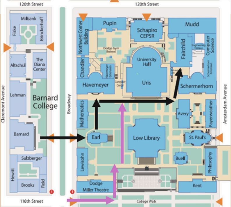 Instructors on how to reach the fairchild building