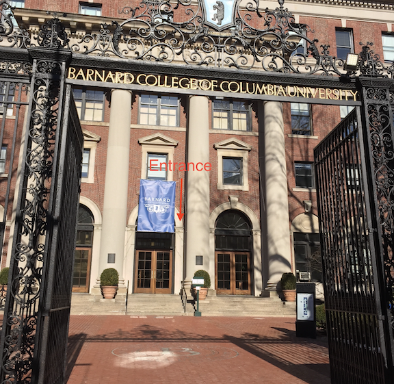 Front entrance of Barnard Hall