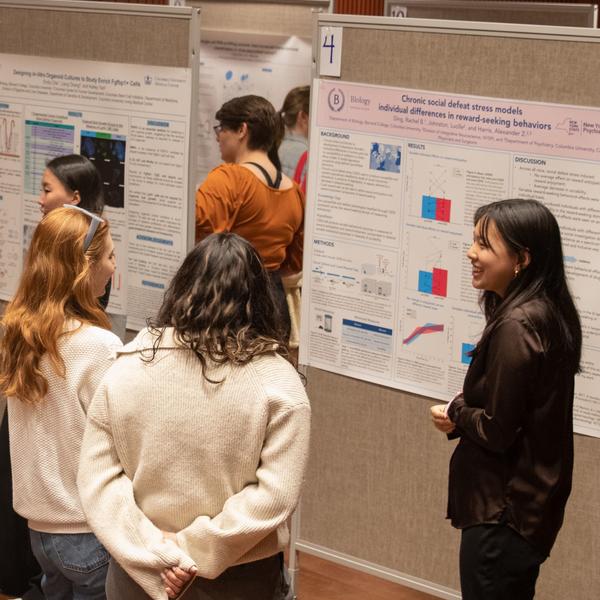 Students present their research at the 2023 biology symposium
