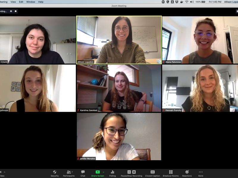 Virtual meeting of Lopatkin lab members